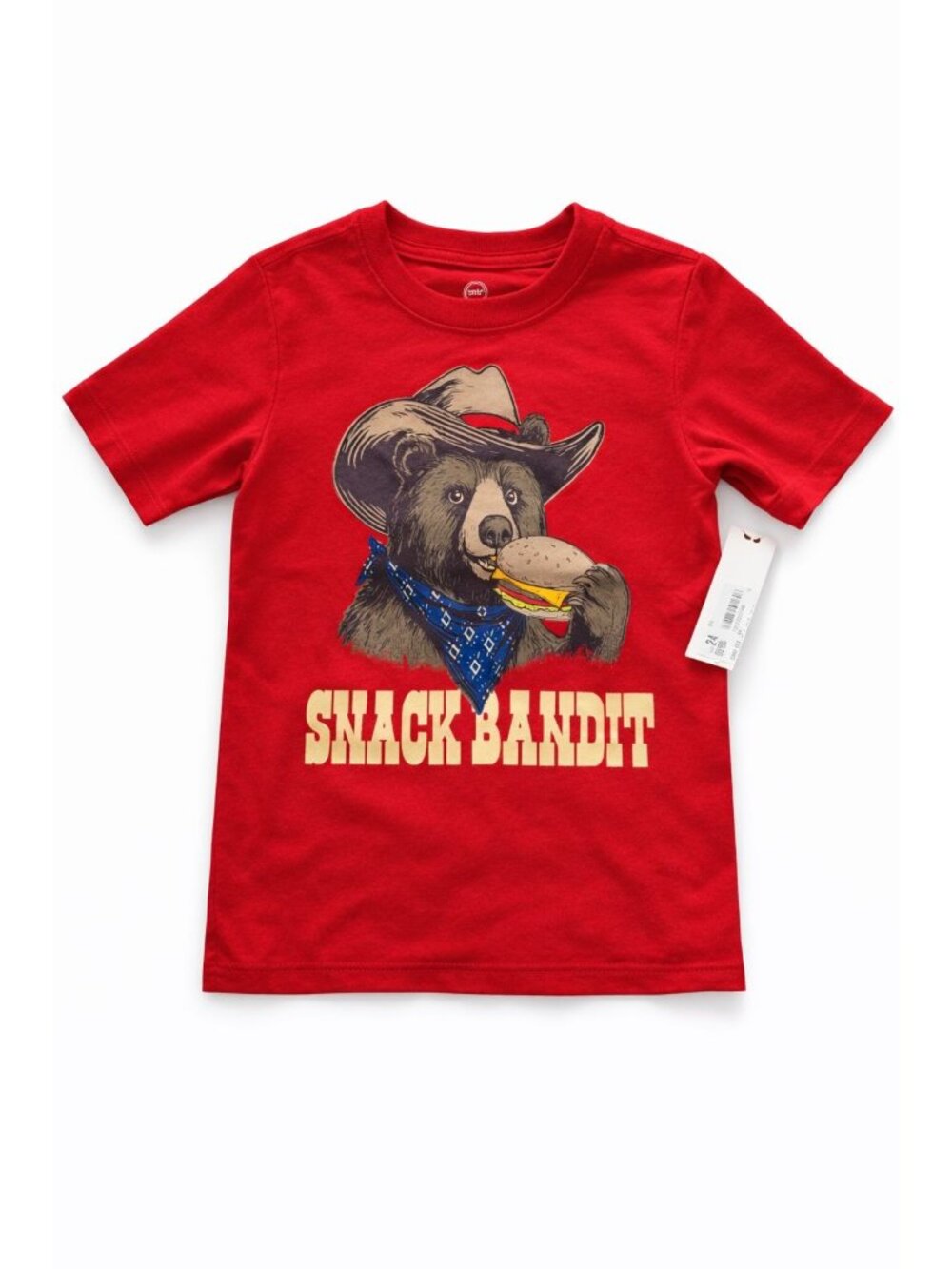 Wonder Nation Boys Snack Bandit Bear Graphic Tee Size XS 4-5